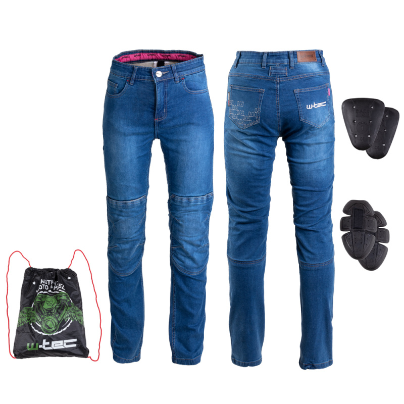Dámské moto jeansy W-TEC GoralCE modrá L