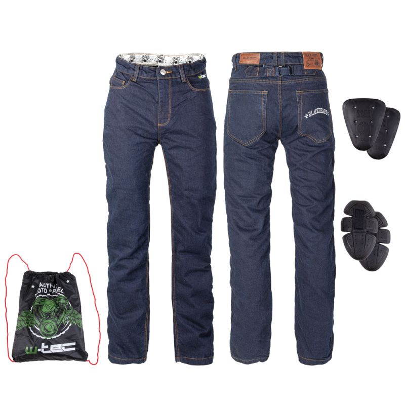 Pánské moto jeansy W-TEC Resoluto modrá S