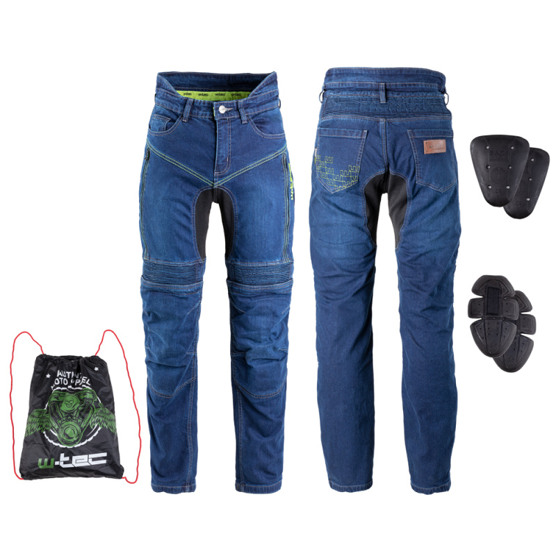 Pánské moto jeansy W-TEC Biterillo modrá XL