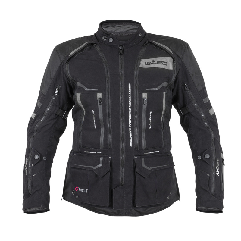 Moto bunda W-TEC Aircross černo-šedá 5XL
