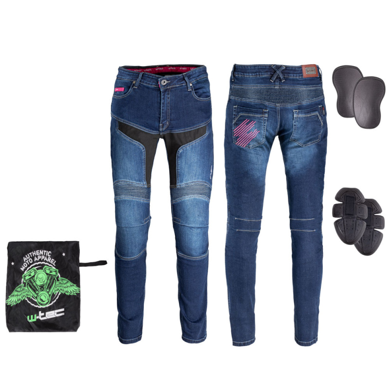 Dámské moto džíny W-TEC Alfreda CE modrá XXL