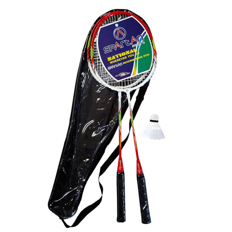 Badmintonový set Spartan Sportive - 2 rakety, míček, pouzdro červená