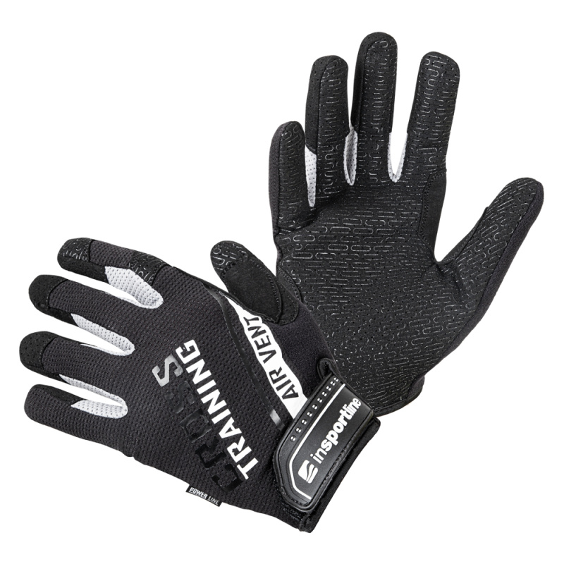 Fitness rukavice inSPORTline Taladaro černo-bílá XL