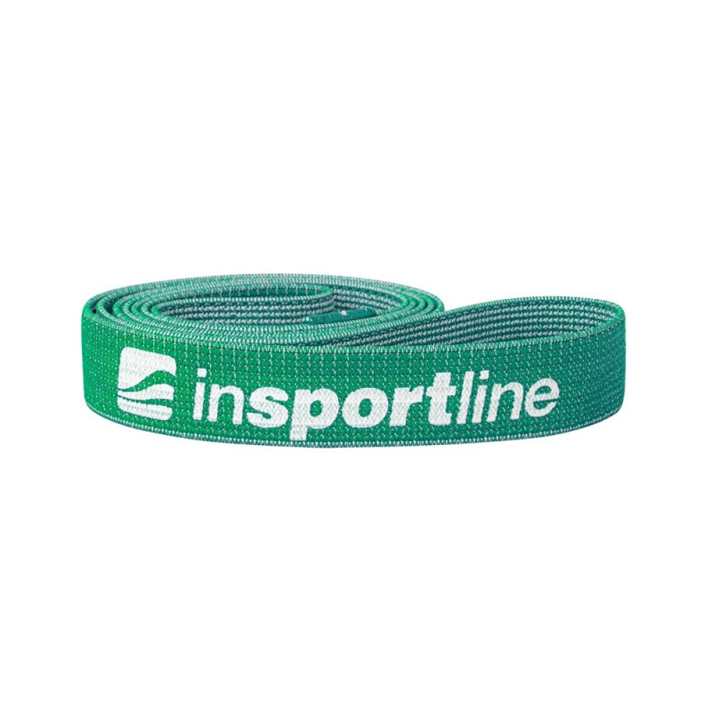 Posilovací guma inSPORTline Rand XX Strong 208x3,3 cm / 13 kg tmavě zelená