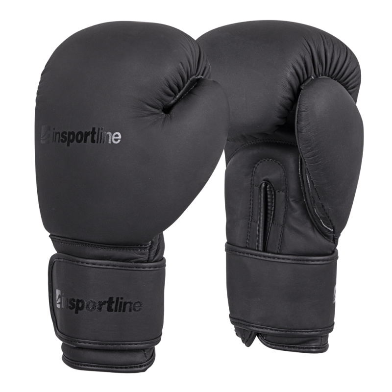 Boxerské rukavice inSPORTline Kuero černá 8oz