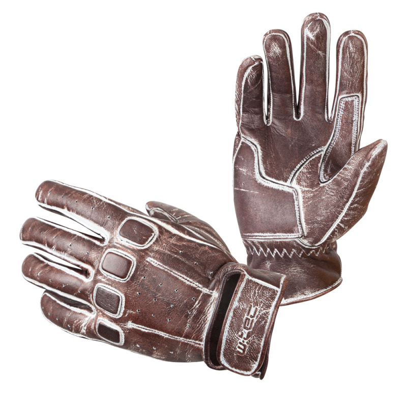 Kožené moto rukavice W-TEC Rifteur hnědá XL