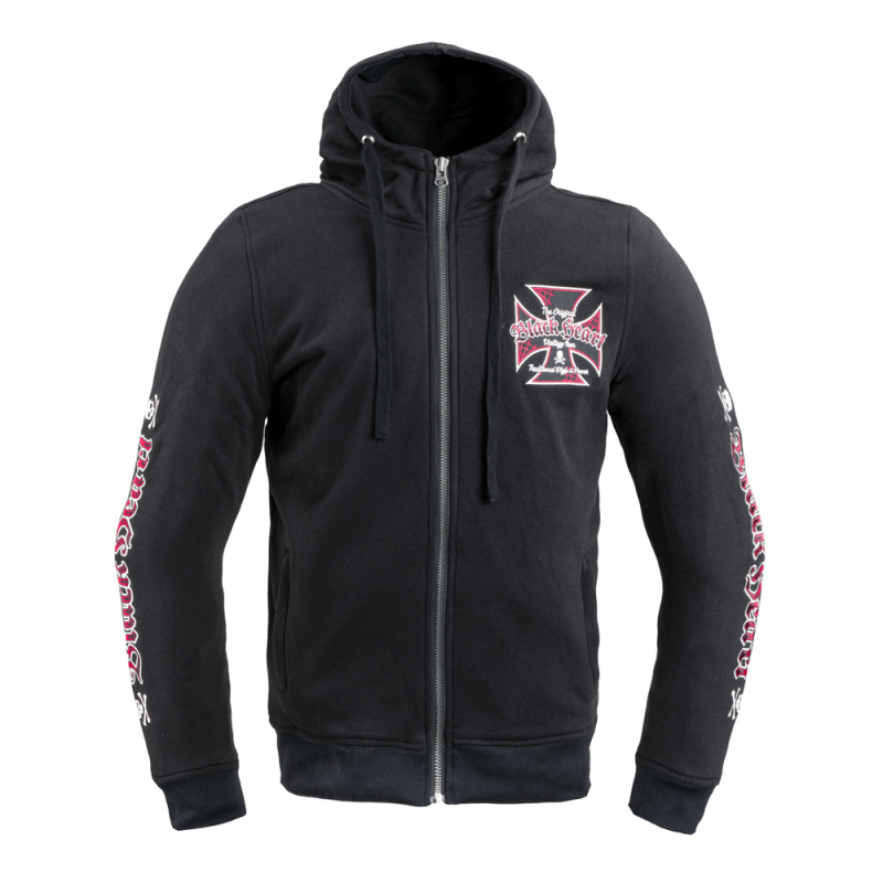 Pánská mikina W-TEC Black Heart Vintage Iron Hoodie černá XXL