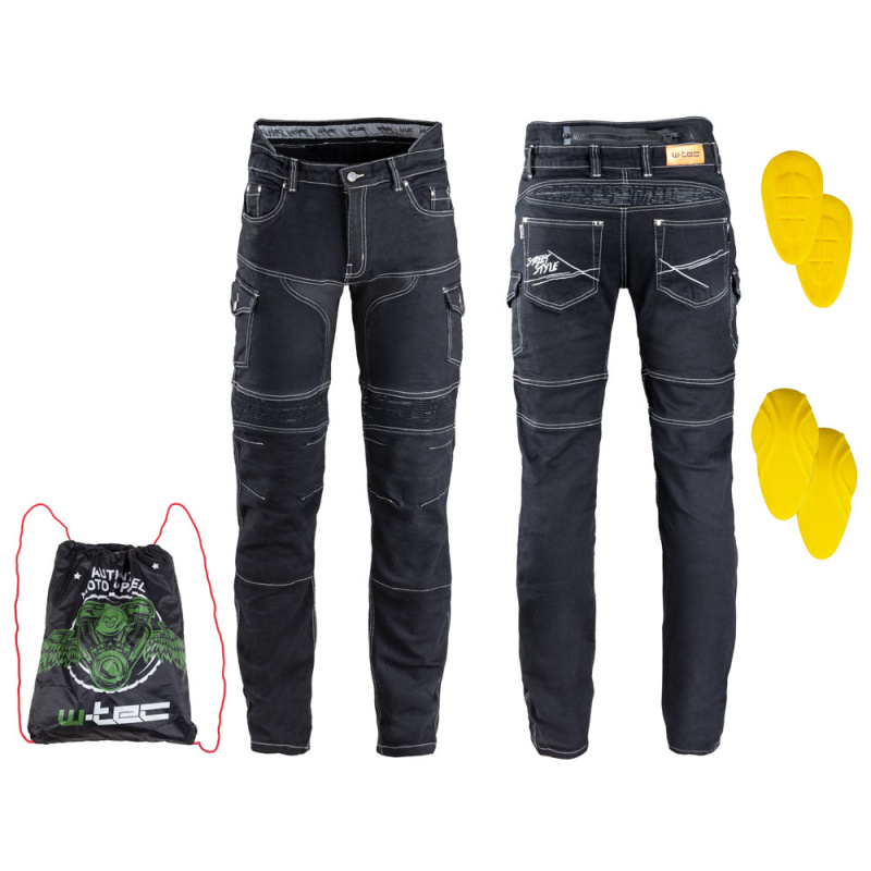 Pánské moto jeansy W-TEC Aredator EVO černá 38
