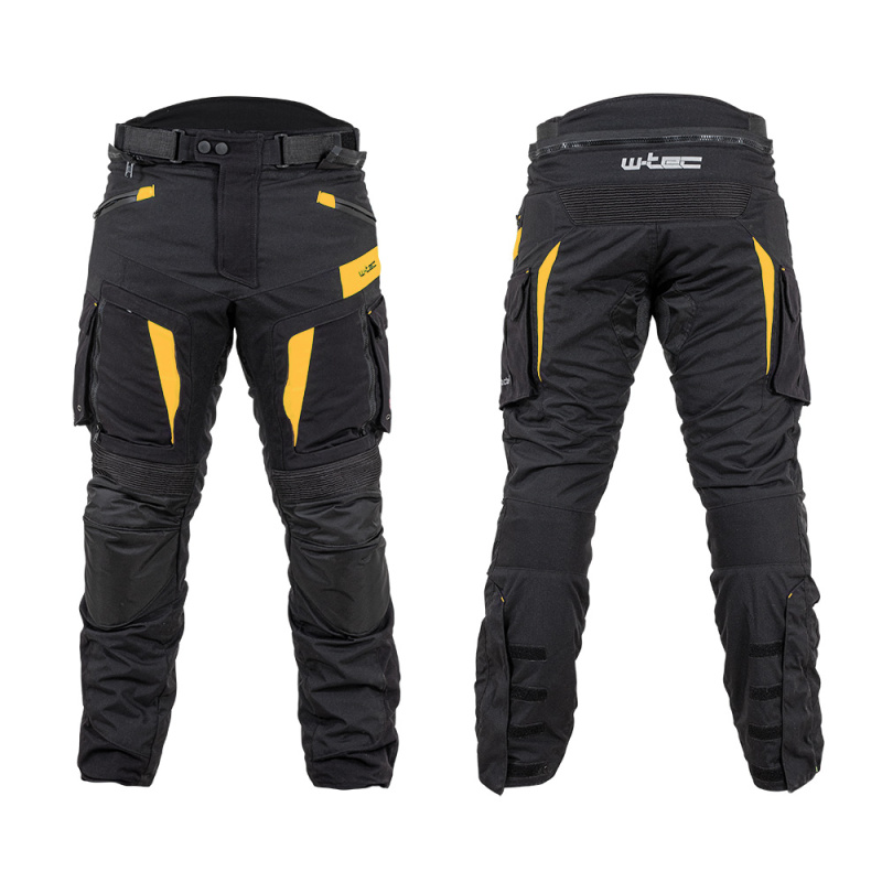 Moto kalhoty W-TEC Aircross černo-zlatá XXL