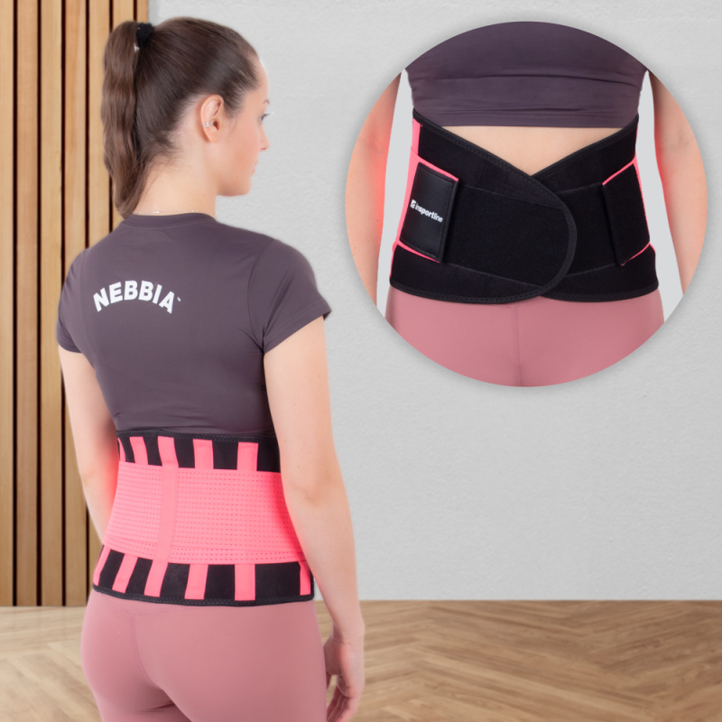 Neoprenový pás inSPORTline Waistrim růžová XL