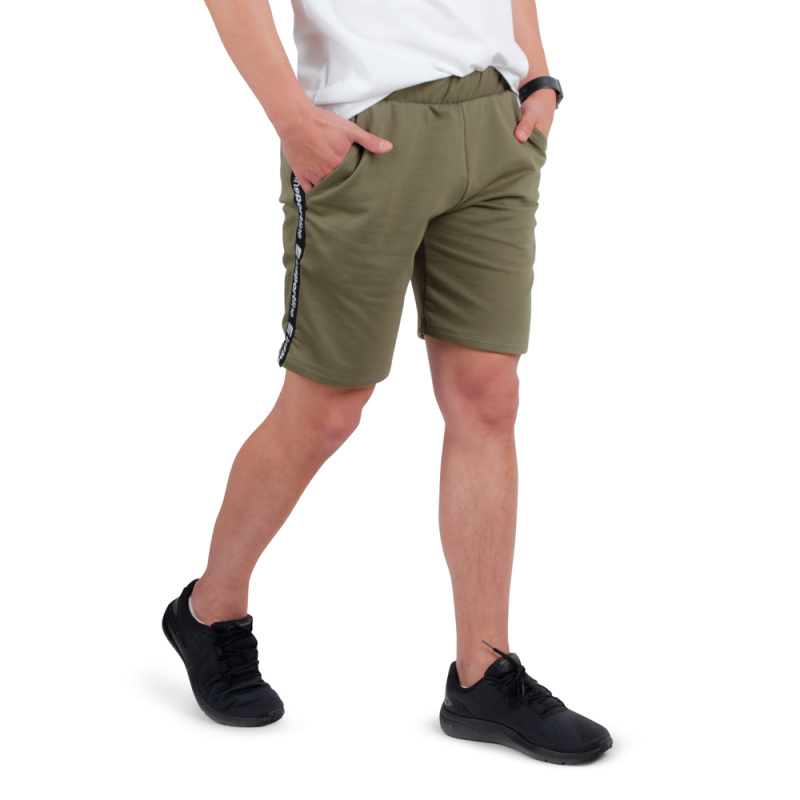 Pánské teplákové kraťasy inSPORTline Easystrap khaki M