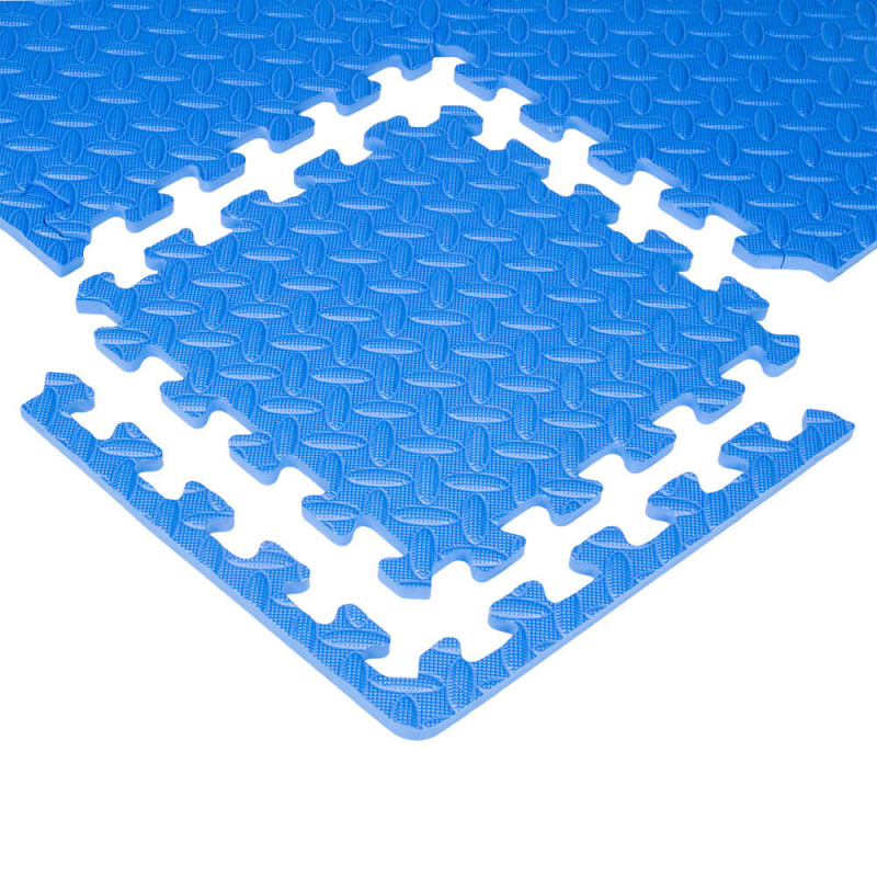 Puzzle podložka inSPORTline Famkin (12 dlaždic, 18 okrajů) modrá