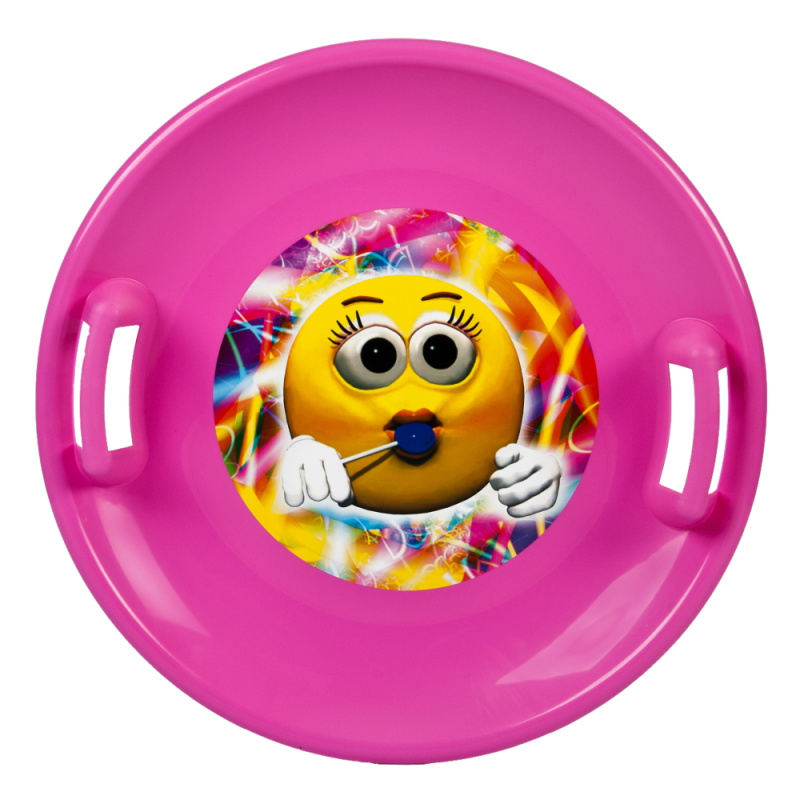 Talíř na sníh STT růžová emoji girl