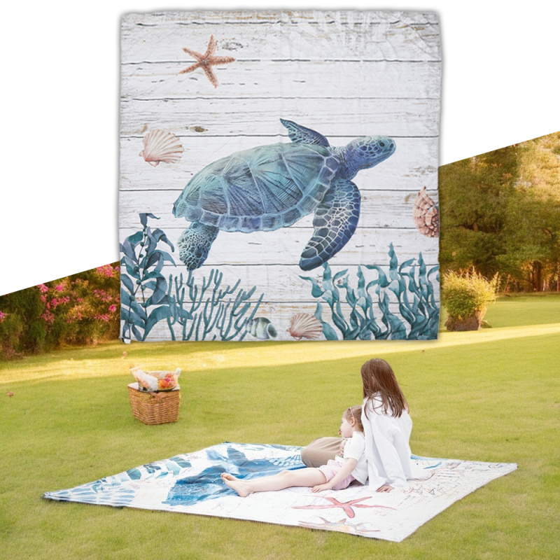 Pikniková deka inSPORTline Maritino 208x197 cm želva