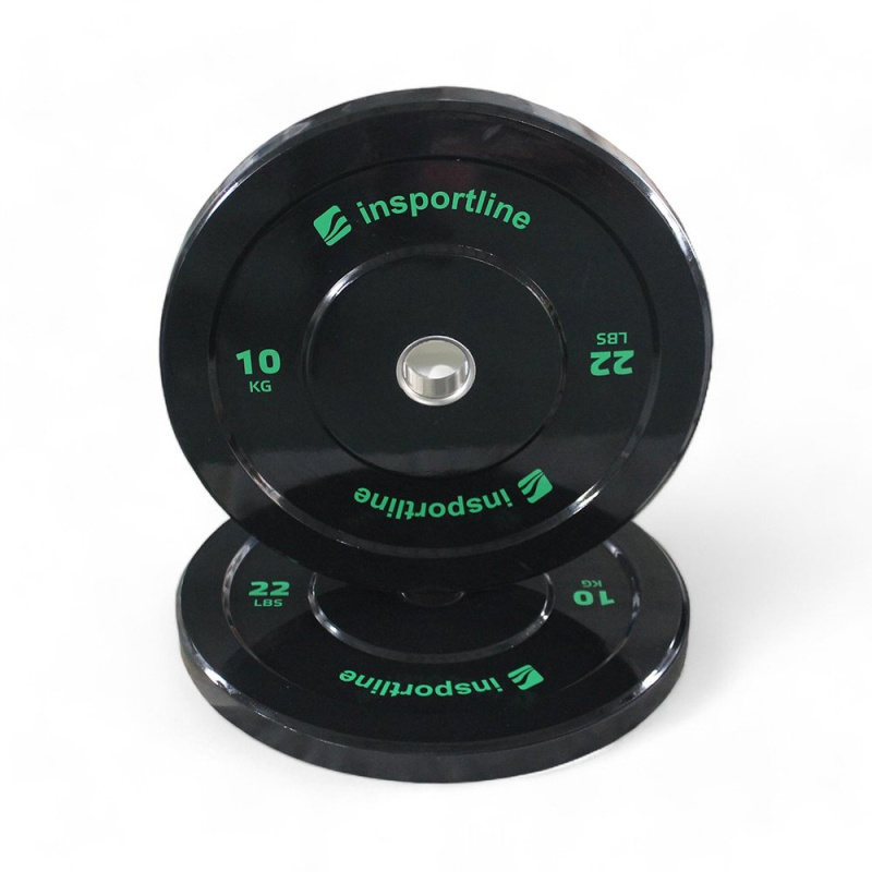 Gumový kotouč inSPORTline Bumper Plate Lite 10 kg 50 mm