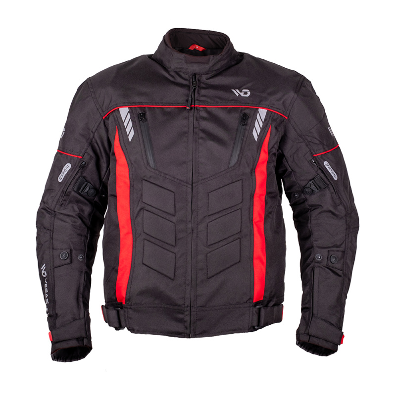 Pánská moto bunda WD Motorsports Vegas 2.0 Black-Red 5XL