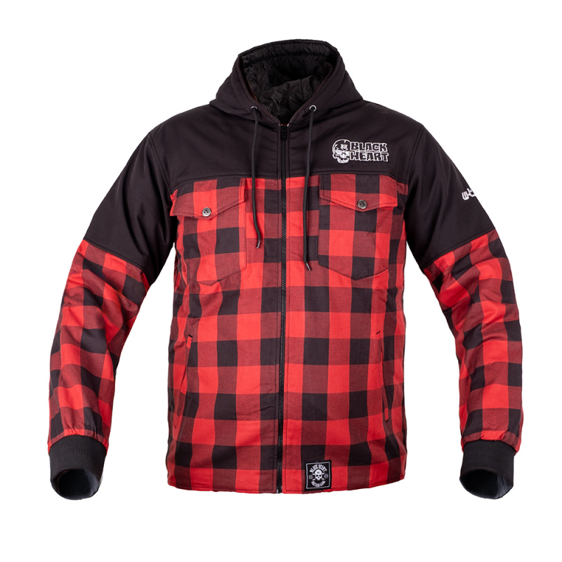 Softshellová bunda W-TEC Black Heart Rozzer červeno-černá 5XL