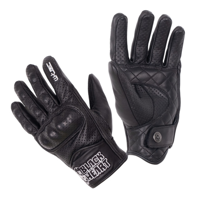 Kožené moto rukavice W-TEC Black Heart Rookah černá L