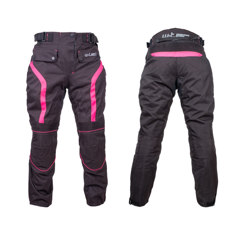 Dámské moto kalhoty W-TEC Durmanes Lady černo-růžová XXL