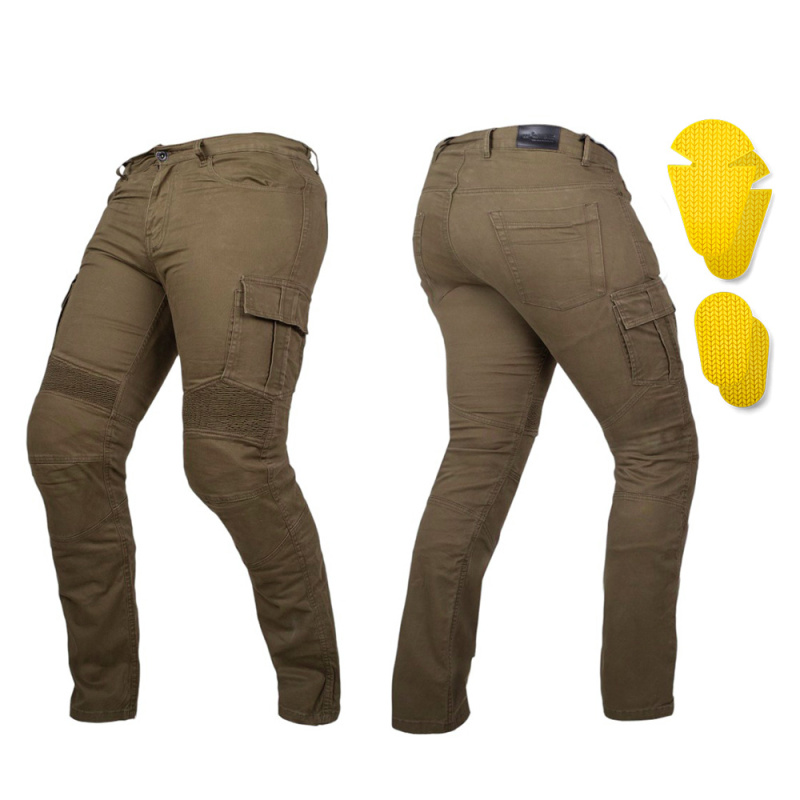 Moto jeansy W-TEC Wallbridge Olive olivově zelená 40/32