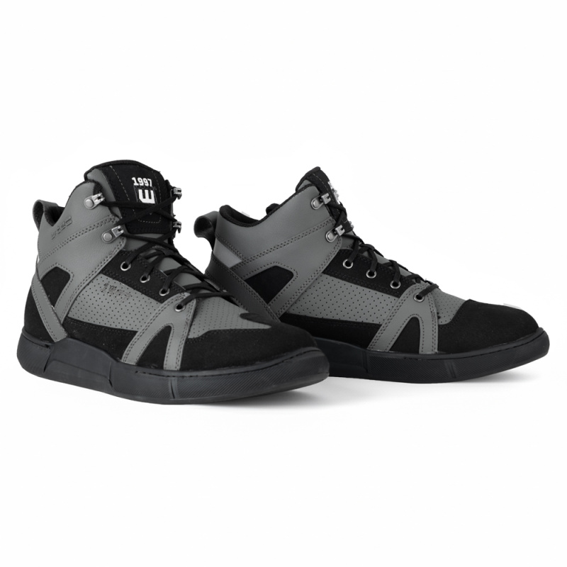 Moto boty W-TEC Milwook šedo-černá 45