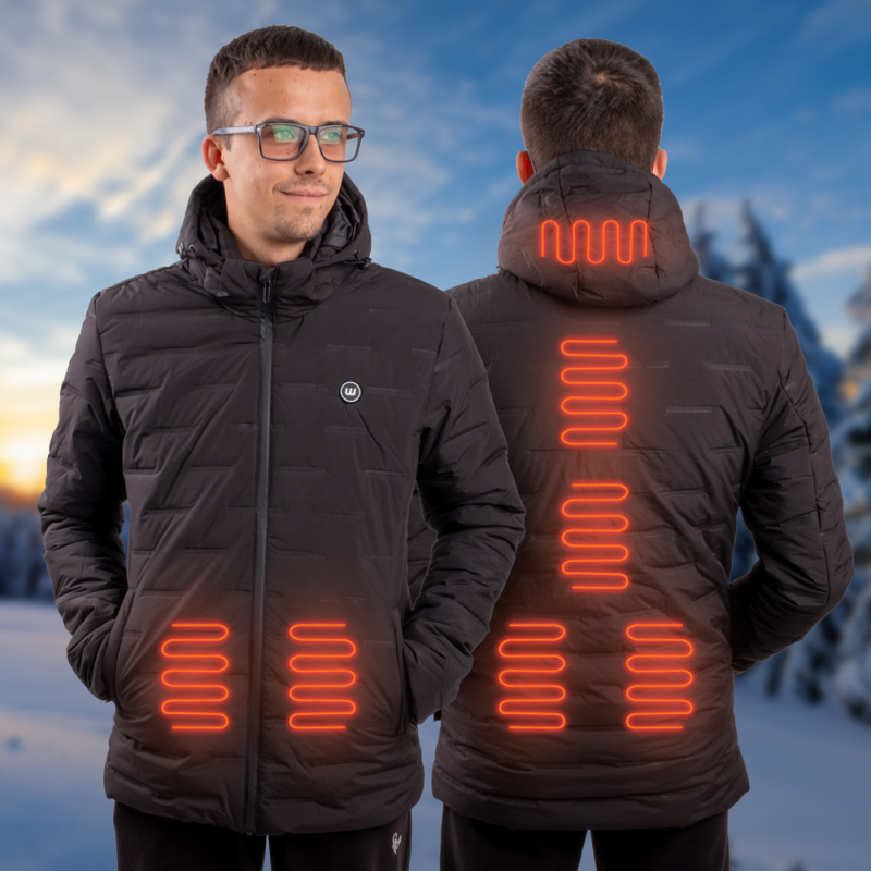 Pánská vyhřívaná bunda W-TEC HEATborg Khaki S