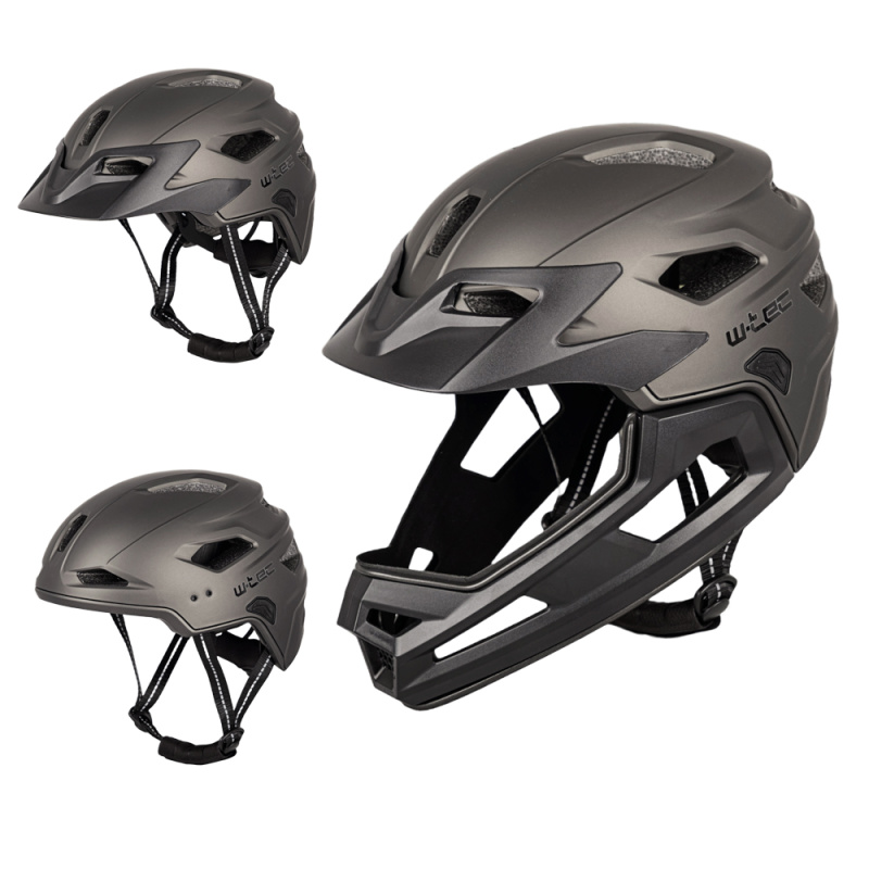 Junior downhill přilba W-TEC Estreito Magic Matt Black S (52-56)