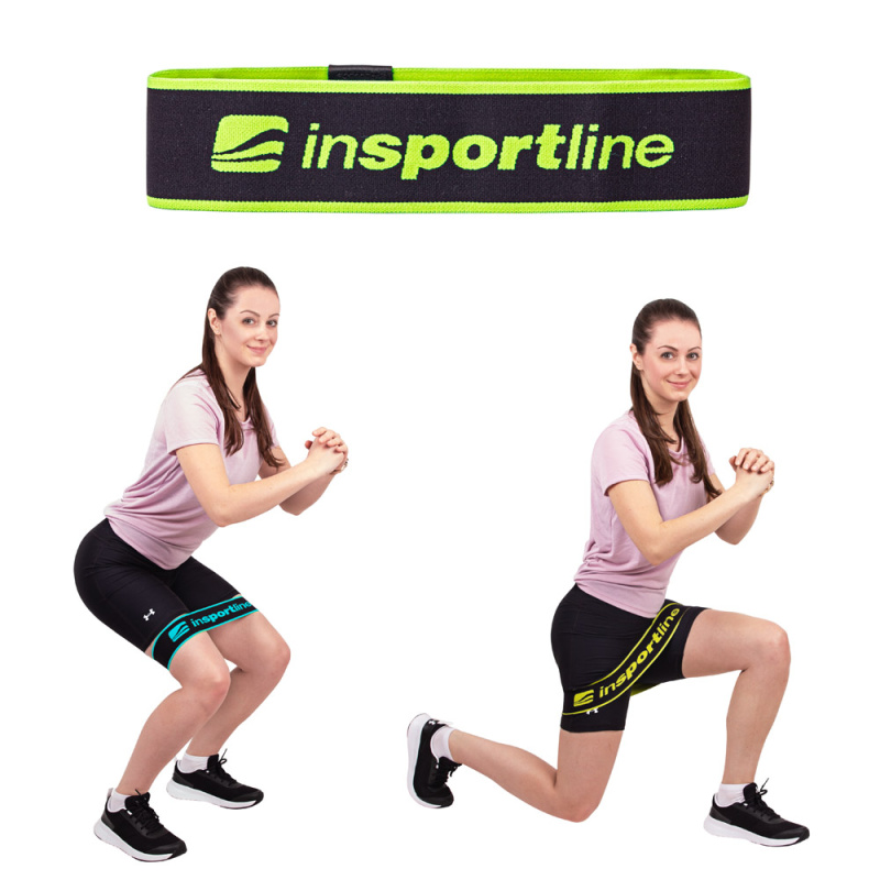 Posilovací smyčka inSPORTline Hiplop S 60x6 cm / 13 kg zelená
