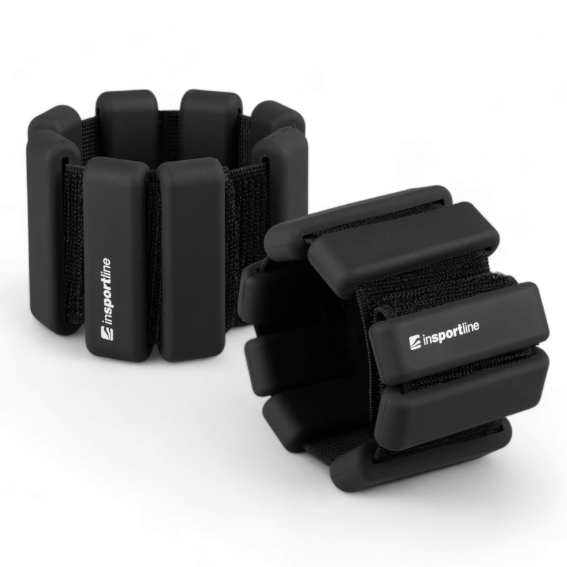 Fitness závaží na kotník a zápěstí inSPORTline Brace 2x1,5 kg černá