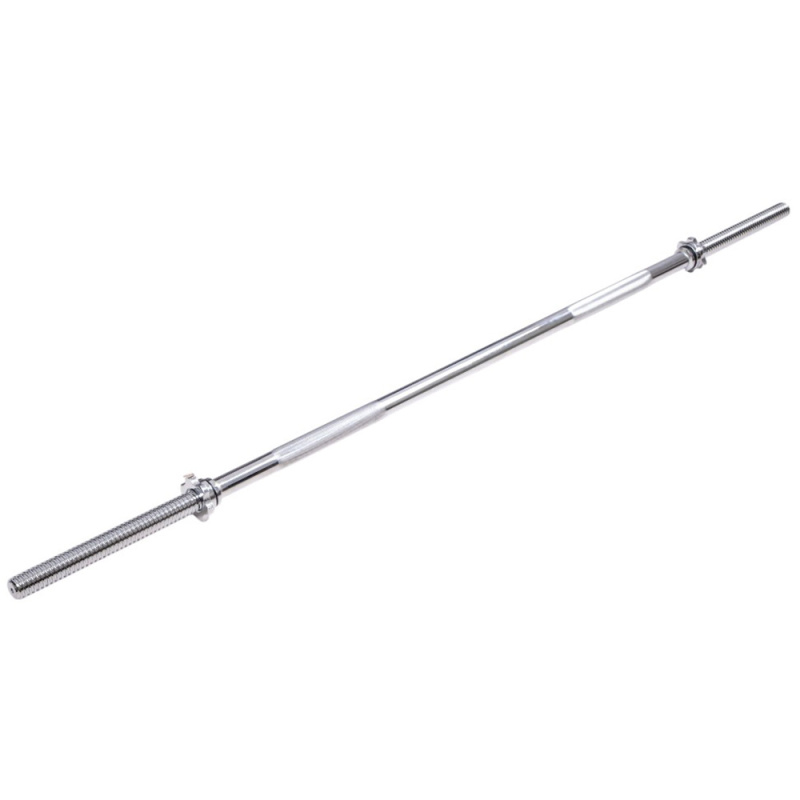 Vzpěračská tyč inSPORTline Welerty rovná 180cm/30mm se závitem a objímkami