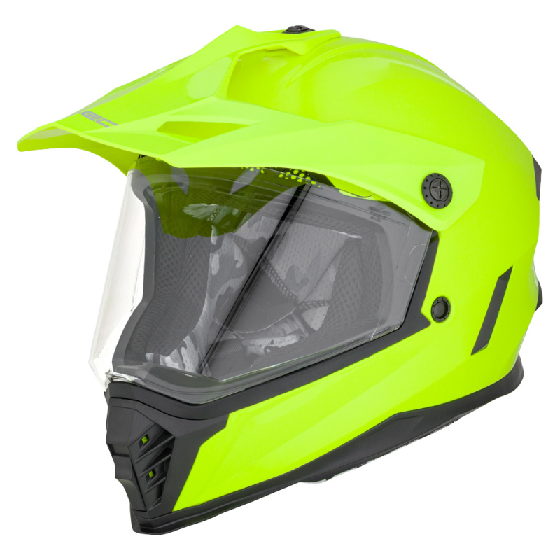 Dětská moto přilba W-TEC Benasqo fluo žlutá L (53-54)