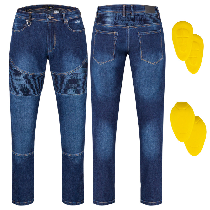 Pánské moto jeansy W-TEC Burban tmavě modrá 36/34