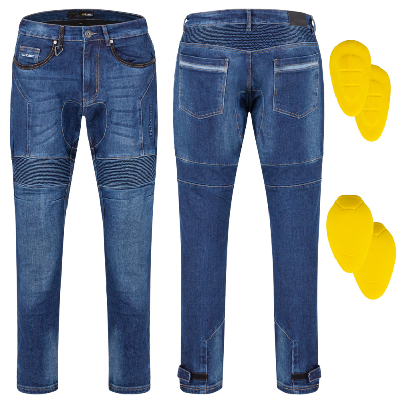 Pánské moto jeansy W-TEC Remon modrá 34/36