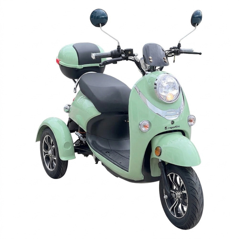 Elektrický tříkolový vozík inSPORTline Tarra • 25km/h • až 45km dojezd • bez řidičáku Pastel Green
