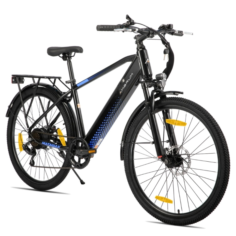 Juniorské elektrokolo Joystar AMBRUM Matawak 26" 250 Wh • dojezd až 65 km • 155-175 cm 17" (155-175 cm) černo-modrá