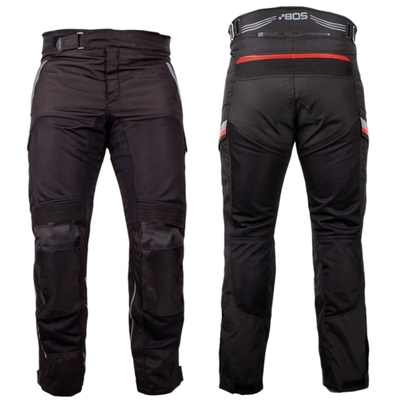 Moto kalhoty BOS Soul Black-Red 4XL