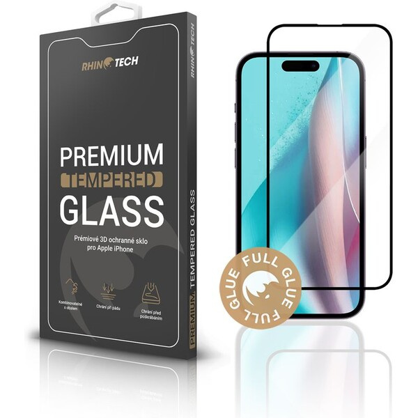 RhinoTech tvrzené ochranné 3D sklo pro Apple iPhone 15 Plus