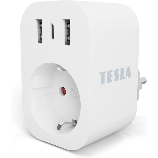 Tesla Smart Plug 3 USB TSL-SPL-SP300 Bílá
