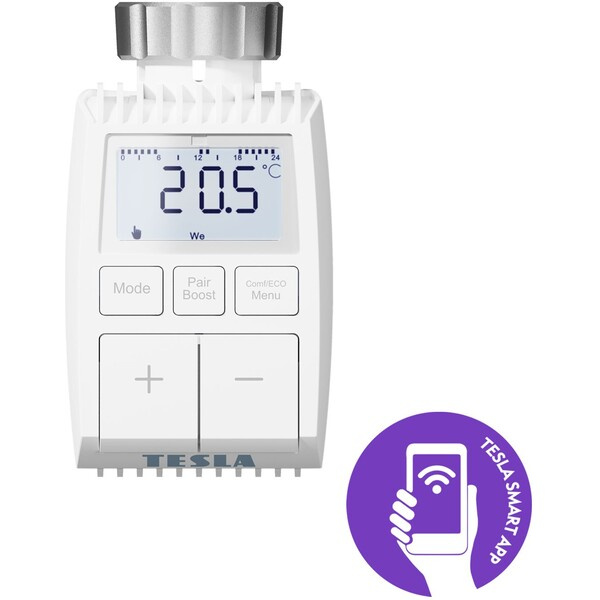 Tesla Smart Thermostatic Valve TV100 Bílá