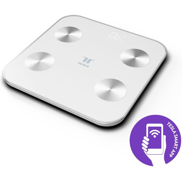 Tesla Smart Composition Scale Wi-Fi Bílá
