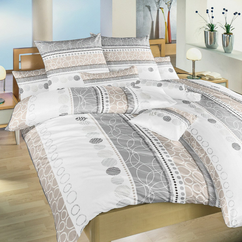 Dadka Povlečení krep Ateliér béžový Varianta: Povlečení krep Ateliér béžový 140x200, 70x90 cm