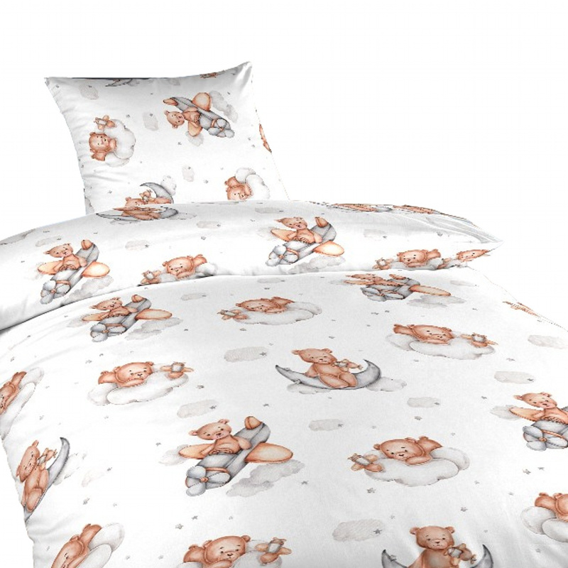 Dadka Povlečení bavlna do postýlky Teddy bear plane Varianta: Povlečení bavlna do postýlky Teddy bear plane 90x130, 45x60 cm