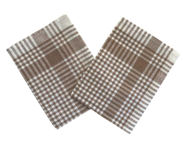 Bade Home Utěrka PAR hnědobílá kostka 3 ks Varianta: Utěrka PAR hnědobílá kostka 45x65 cm balení 3 ks