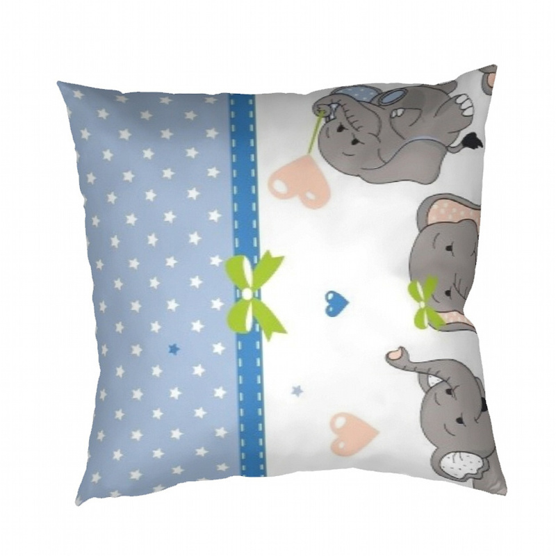 Dadka Povlečení krep Sloni denim Varianta: Povlak krep Sloni denim 40x40 cm