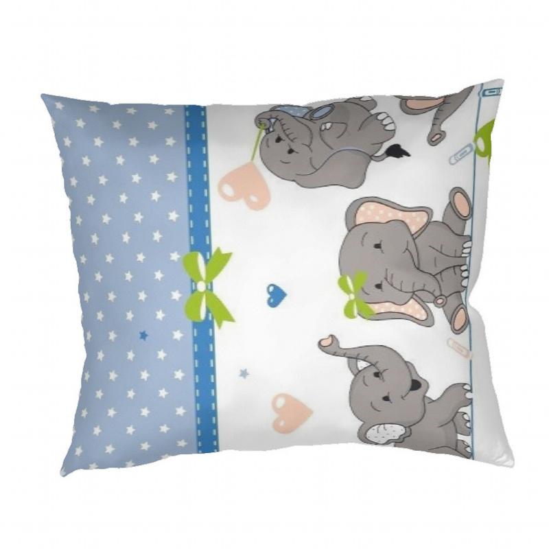 Dadka Povlečení krep Sloni denim Varianta: Povlak krep Sloni denim 40x50 cm