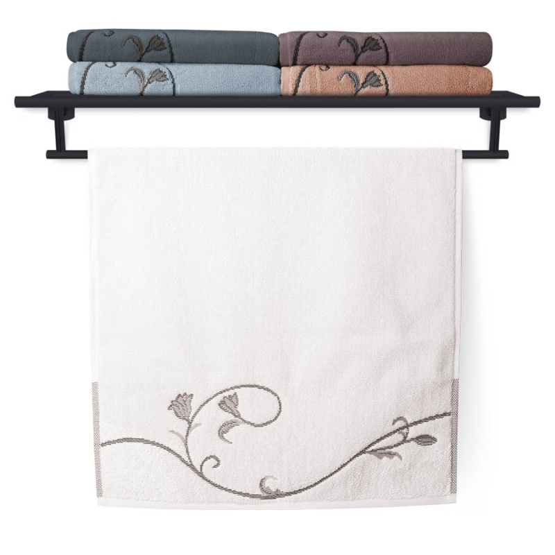 Veba Ručník a osuška Terry 036 Floral Dance 500 g/m2 Varianta: Osuška Terry Floral Dance 036 bílá 70x140 cm
