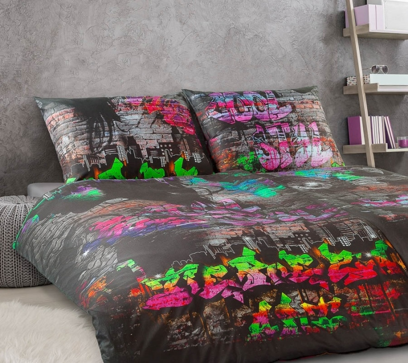 Veba Povlečení satén Geon Graffiti art Varianta: Povlečení satén Geon Graffiti art 140x200, 70x90 cm