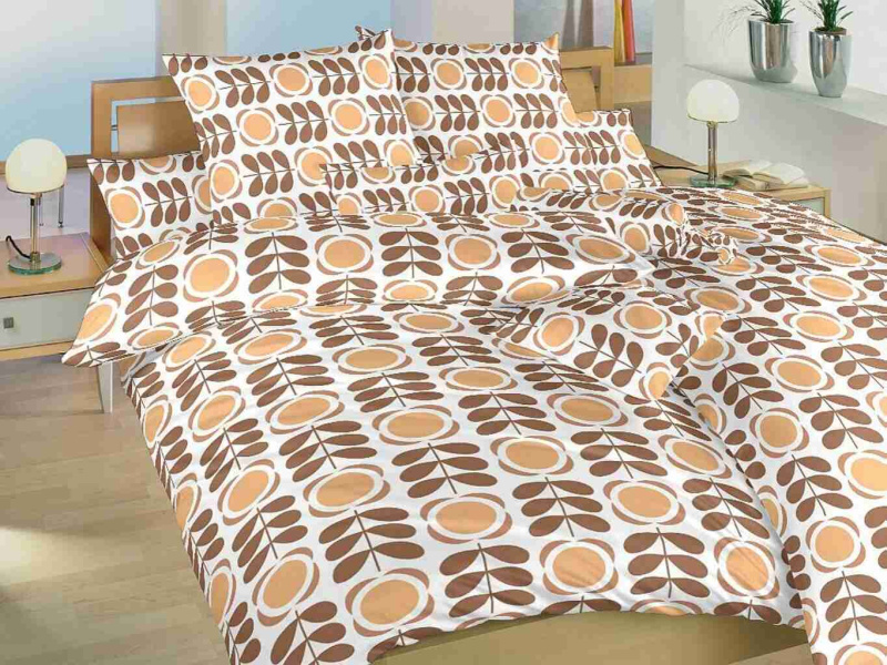 Dadka Povlečení krep Kytka nugát Varianta: Povlečení krep Kytka nugát 140x200, 70x90 cm