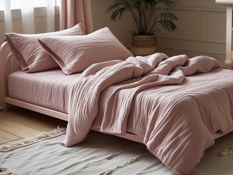 DADKA VRACOV Dadka Povlečení mušelín Violet-rose 140x200, 70x90 cm