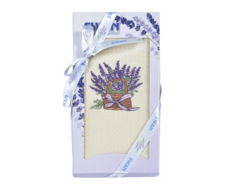 Praktik Dárkové balení utěrky SWAN Levandule košík 50x70 cm 1 ks